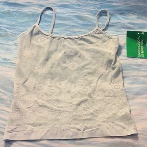 NWT United Colors of Benetton Green Sheer Cami M